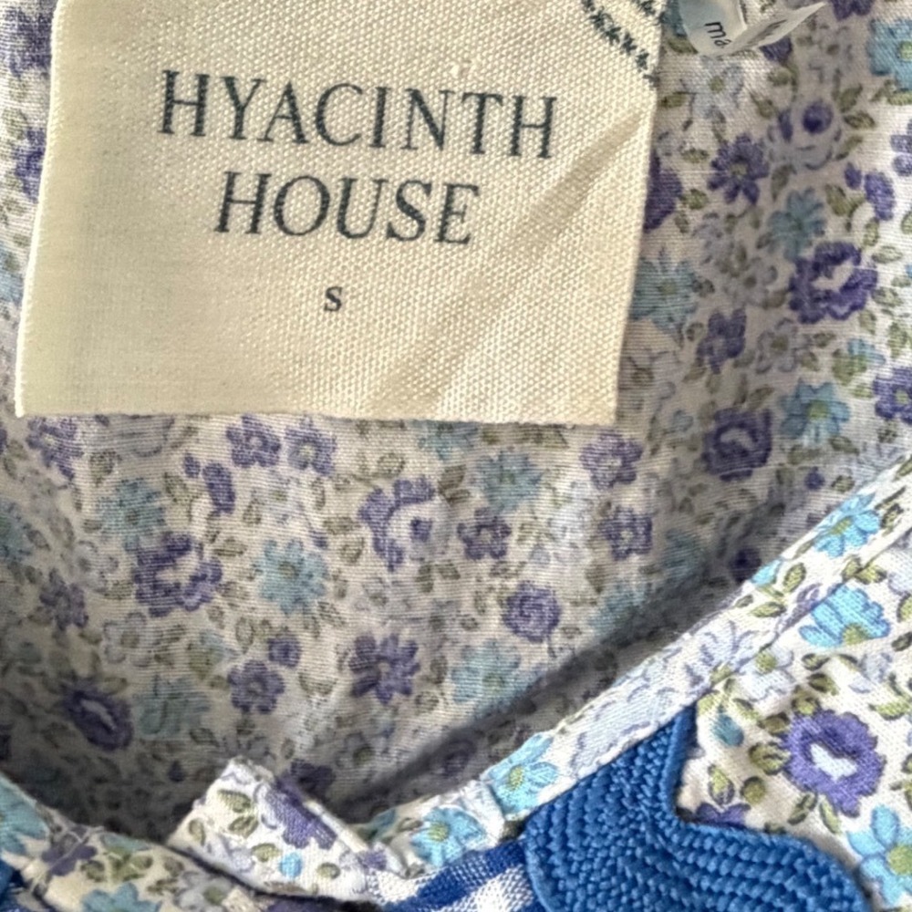 Hyacinth House Floral Midi Dress Blue Purple Cottagecore Boho Ric Rac Small - Picture 4 of 7
